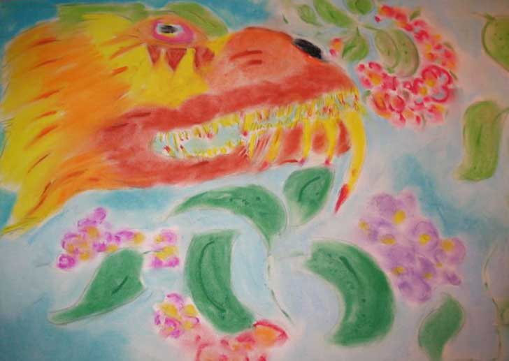 Asian Dinosaur (Pastel<br>18