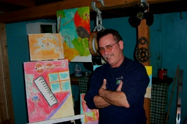 Craig posing in his new studio.